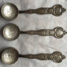 3 Pcs US President Lincoln Jefferson And Kennedy Coin Spoons
