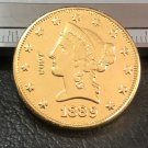 United Stated 1889-CC Liberty Head Ten Dollars Gold Copy Coin
