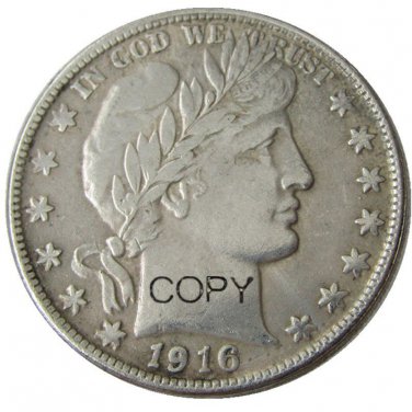 United Stated 1916 Barber Half Dollar Copy Coin