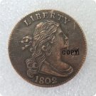 US 1802 Draped Bust Large Cent Copy Coin  For Collection