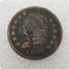 US 1808 Classic Head Large One Cent Copy Coin  For Collection