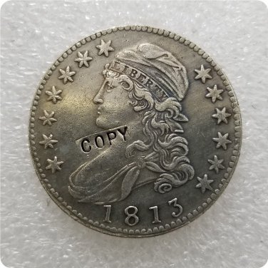 US 1813 Capped Bust Half Dollar 50 Cents 1/2 Dollar Copy Coin  For Collection