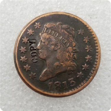 US 1813 Classic Head Large One Cent Copy Coin  For Collection