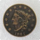 US 1821 Coronet Head Large Cent Copy Coin  For Collection