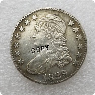 US 1829 Capped Bust Half Dollar 50 Cents 1/2 Dollar Copy Coin  For Collection