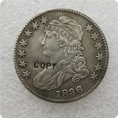 US 1836 Capped Bust Half Dollar 50 Cents 1/2 Dollar Copy Coin  For Collection