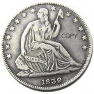 US 1839 Seated Liberty Half Dollars Copy Coin