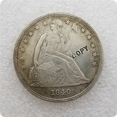 US 1840 Seated Liberty One Dollar Copy Coin  For Collection