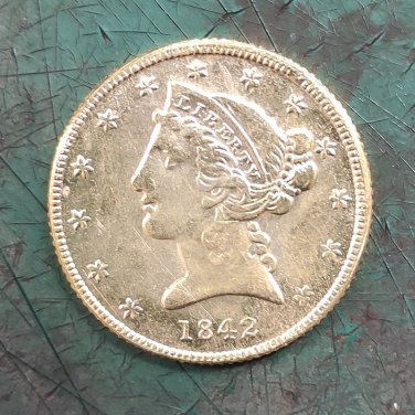 US 1842 Liberty Coronet Head Five Dollars Copy Coin