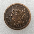 US 1844 Braided Hair Half Cent Copy Coin  For Collection
