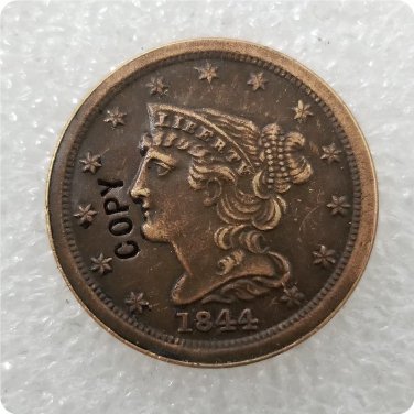 US 1844 Braided Hair Half Cent Copy Coin  For Collection