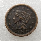 US 1844 Braided Hair Large Cent Copy Coin  For Collection