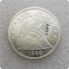 US 1844 Seated Liberty UNC Silver One Dollar Copy Coin  For Collection