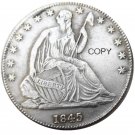 US 1845 Seated Liberty Half Dollars Copy Coin