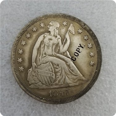 US 1847 Seated Liberty One Dollar Copy Coin  For Collection