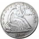US 1849 Seated Liberty Half Dollars Copy Coin