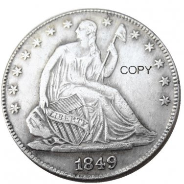 US 1849 Seated Liberty Half Dollars Copy Coin