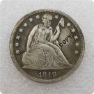 US 1849 Seated Liberty One Dollar Copy Coin  For Collection