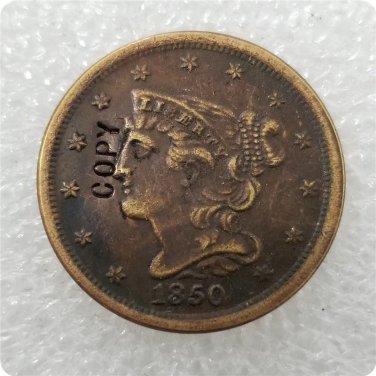US 1850 Braided Hair Half Cent Copy Coin  For Collection