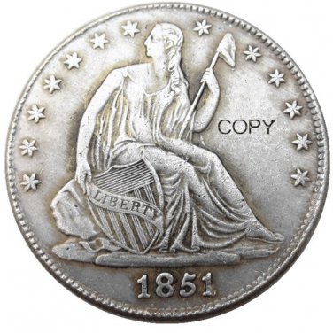 US 1851 Seated Liberty Half Dollars Copy Coin