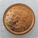 US 1852 Braided Hair Large Cent Copy Coin  For Collection
