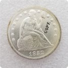 US 1852 Seated Liberty UNC Silver One Dollar Copy Coin  For Collection