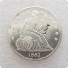 US 1853 Seated Liberty UNC Silver One Dollar Copy Coin  For Collection