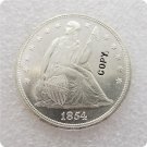 US 1854 Seated Liberty UNC Silver One Dollar Copy Coin  For Collection