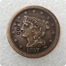 US 1857 Braided Hair Half Cent Copy Coin  For Collection