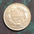 US 1858 Three Dollars $3 Copy Coin