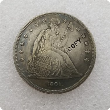 US 1861 Seated Liberty One Dollar Copy Coin  For Collection