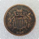 US 1865 2C Two Cent Piece Copy Coin  For Collection