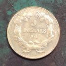US 1865 Three Dollars $3 Copy Coin