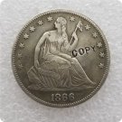 US 1866 Seated Liberty Half Dollar Copy Coin  For Collection