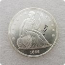 US 1866 Seated Liberty UNC Silver One Dollar Copy Coin  For Collection