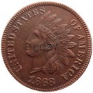 US 1868 Indian Head One Cent Copper Copy Coins