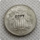 US 1868 Shield Nickel 5C Five Cent No Rays Copy Coin  For Collection