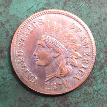 US 1871 Indian Head One Cent Copy Coin