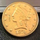 US 1874-CC Liberty Head Ten Dollars Copy Coin