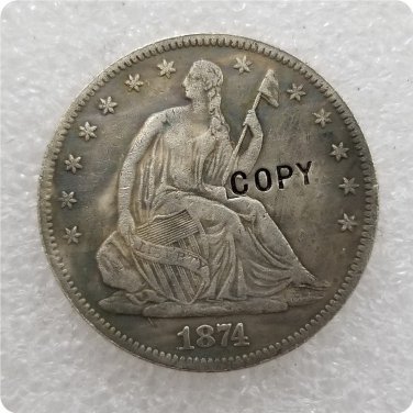 US 1874-CC Seated Liberty Half Dollar Copy Coin  For Collection