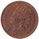 US 1875 Indian Head One Cent Copper Copy Coins