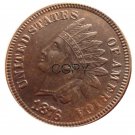 US 1876 Indian Head One Cent Copper Copy Coins