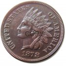 US 1878 Indian Head One Cent Copper Copy Coins