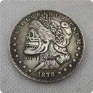 US 1878-CC Morgan Dollar Skull Hobo Nickle Copy Coin For Collection