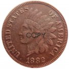 US 1882 Indian Head One Cent Copper Copy Coins