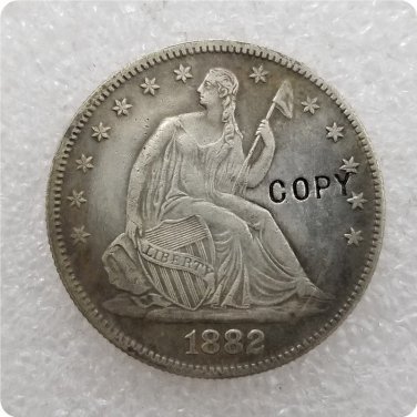 US 1882 Seated Liberty Half Dollar Copy Coin  For Collection