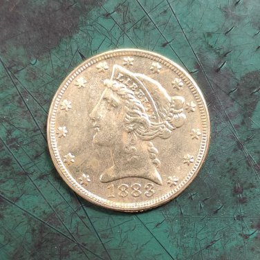 US 1883 Liberty Coronet Head Five Dollars Copy Coin