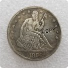 US 1884 Seated Liberty Half Dollar Copy Coin  For Collection