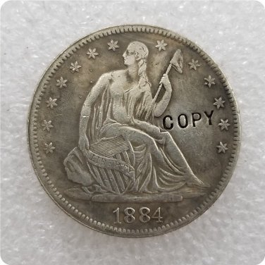 US 1884 Seated Liberty Half Dollar Copy Coin  For Collection