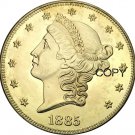 US 1885 Liberty Head Twenty Dollars Brass Copy Coins